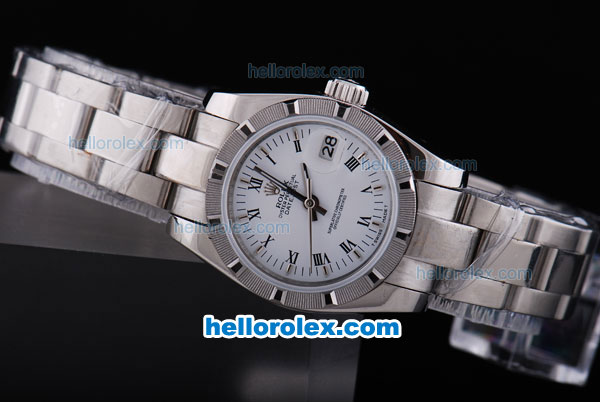 Rolex Datejust Automatic with White Dial and Bezel,Roman Marking - Click Image to Close